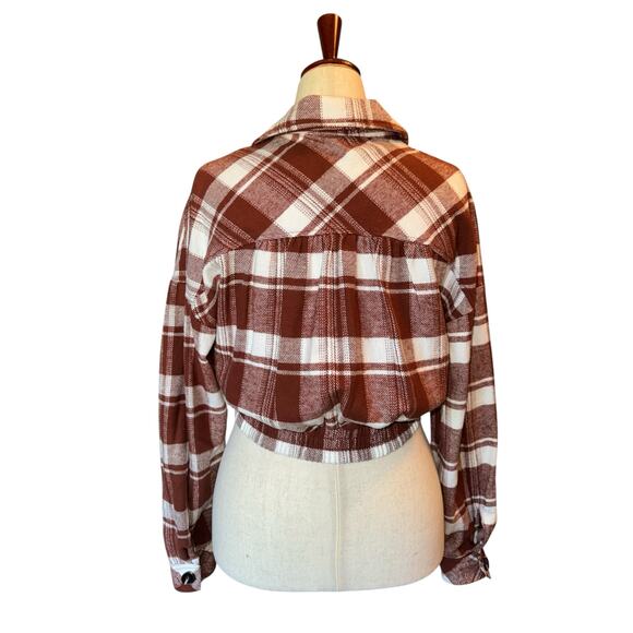 Vernacular Cropped Plaid Jacket | Button Front | Boxy Fit | Size L - Picture 3 of 9